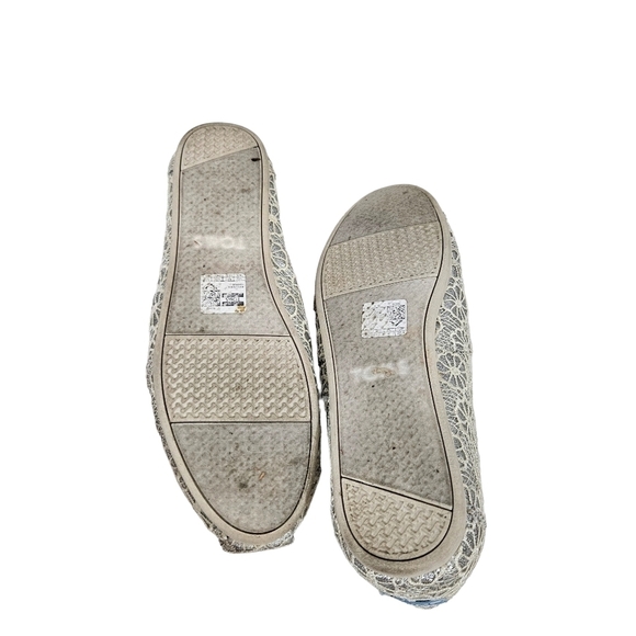 Toms Silver Sparkly Crochet Alpargata Shoes - Picture 8 of 8